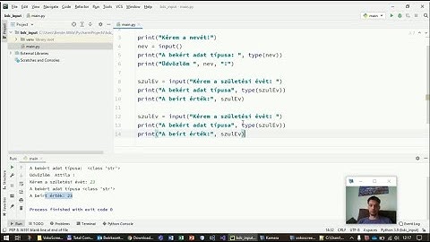 Python programozás - Alapismeretek 2. rész - Stringek és egész számok beolvasása billentyűzetről