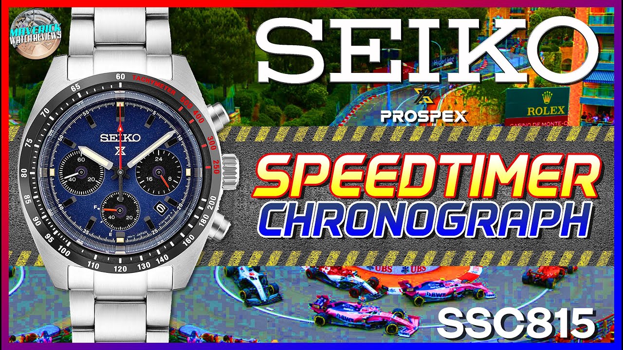 Groovy Man! | New Seiko Prospex Solar 100m Speedtimer Chronograph SSC815  Unbox & Review - YouTube