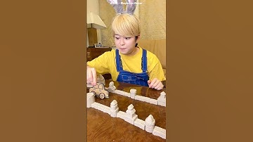 Building Wooden Log Cabin in Forest 🌲🎈 | Survival House Step by Step"60 #shorts