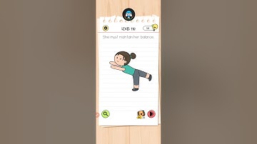 Brain Test All Star Level 110 Walkthrough Solutions | She Must Maintain Her Balance |