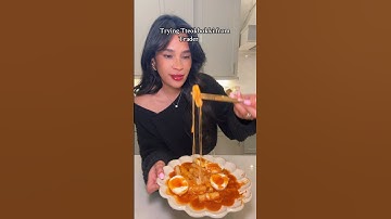 Trying Tteokbokki from Trader Joe’s! #Tteokbokki #teaderjoesfinds #cookwithme