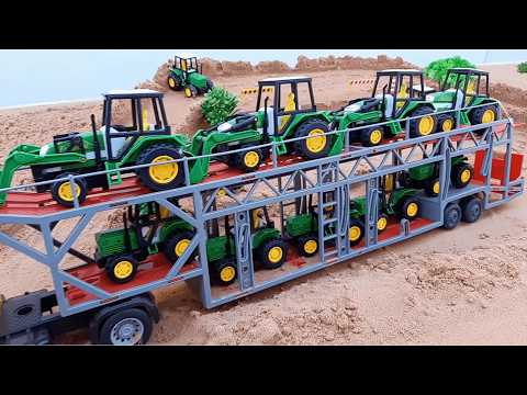 Transportando tratores com carreta cegonha