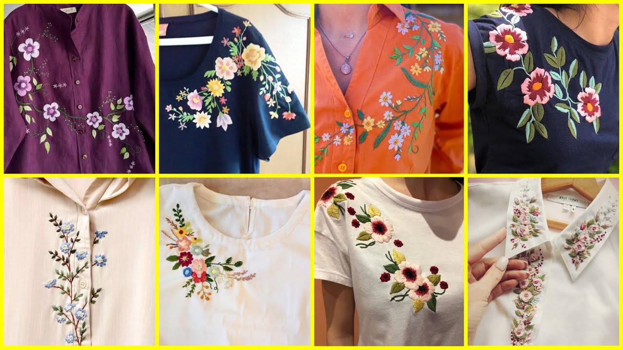 hand embroidery designs for dress Gown girl hand embroidery design
