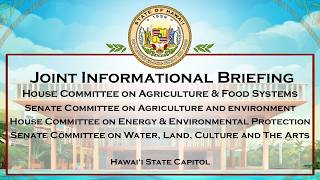 AGR-AEN-EEP-WLA Joint Info Briefing - Wed Apr 1, 2026 @ 9:30 AM HST