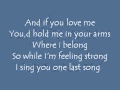 A1 one last song wlyrics