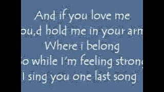 a1 ONE LAST SONG. W/LYRICS