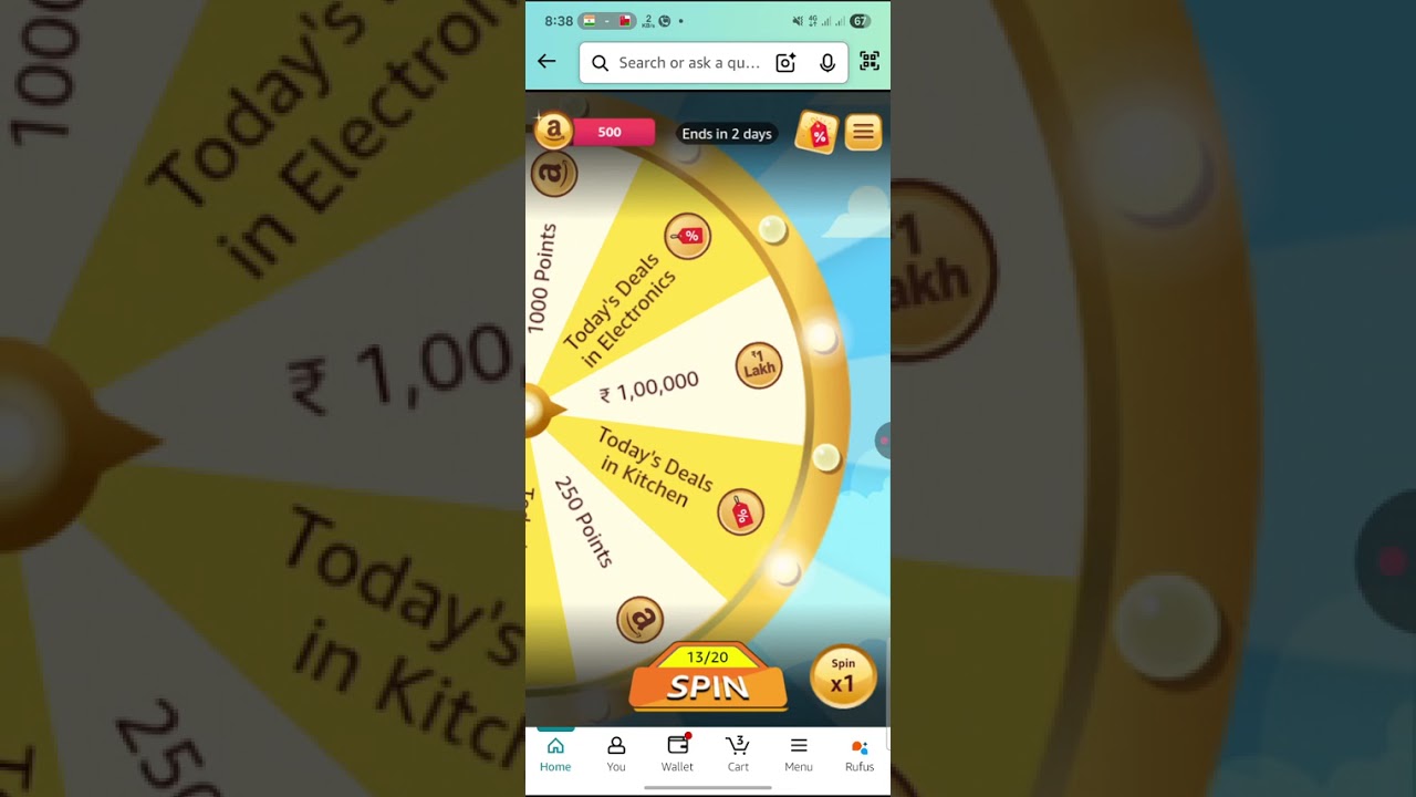 🔥Amazon Spin & Win Upto ₹1 Lakh Offer Back Again