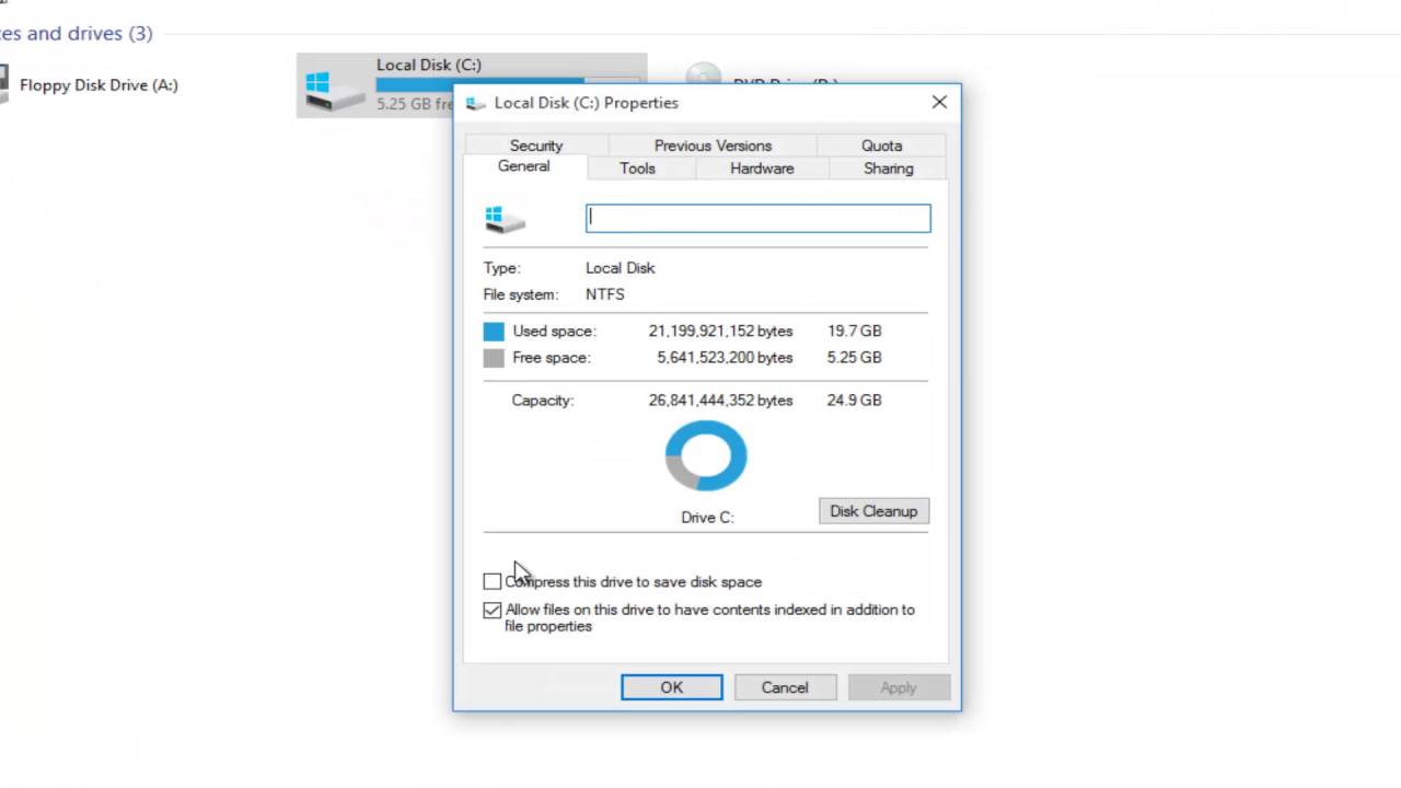 do hard disk check windows 10