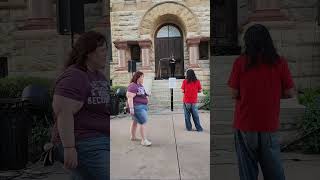 July 17, 2025 No Kings Rally at the Denton County Courthouse in Texas.