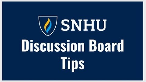 Discussion Board Tips