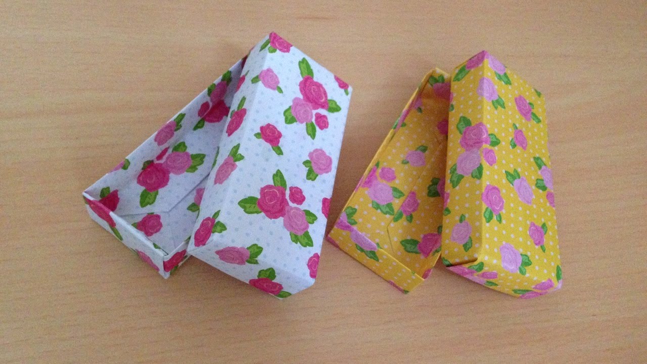 折り紙 長方形の箱 フタ付き 簡単な折り方 Origami Rectangle Box With Lid Youtube