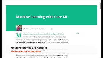 Machine learning intrduction with Core ML