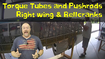 RV-10 Wings - 061 - Right wing, Bellcrank, Torque Tubes and Pushrods