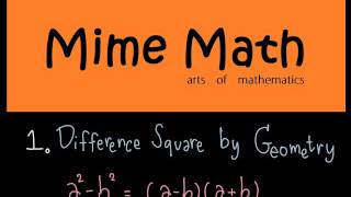 Mime Math #1 Difference Square by Geometry