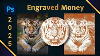 Photoshop Tutorial | Money Engrave Effect | Dollar Texture screenshot 2
