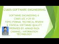 CS605 lec 29&amp; 30| Formal Technical Review| vu short lecture no 29 &amp; 30 by Ahmad raza in Urdu.
