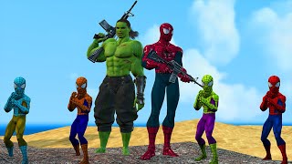 Game GTA 5 Superhero| Movie Spiderman vs Batman vs captain america Great war against bad guys Joker