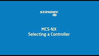 MCS-NX Selecting a Controller