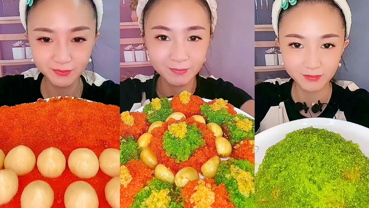 Satisfying Eating Sounds with Colorful ASMR Crunchy Mukbang Compilation #263