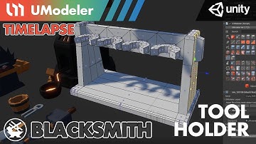 3D Modeling in Unity - Timelapse of Modeling a Tool Holder in Blacksmith