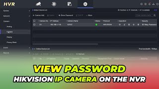 how to view password ip camera on hikvision nvr