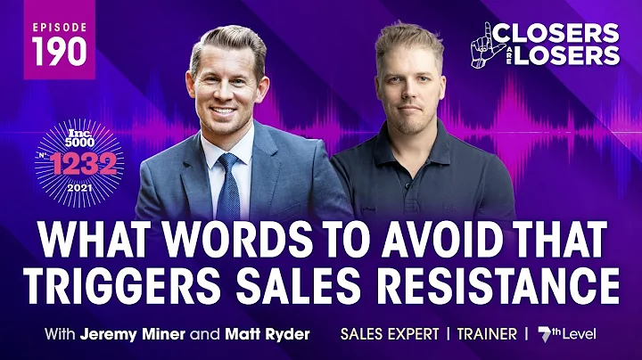 What Words to Avoid That Triggers Sales Resistance