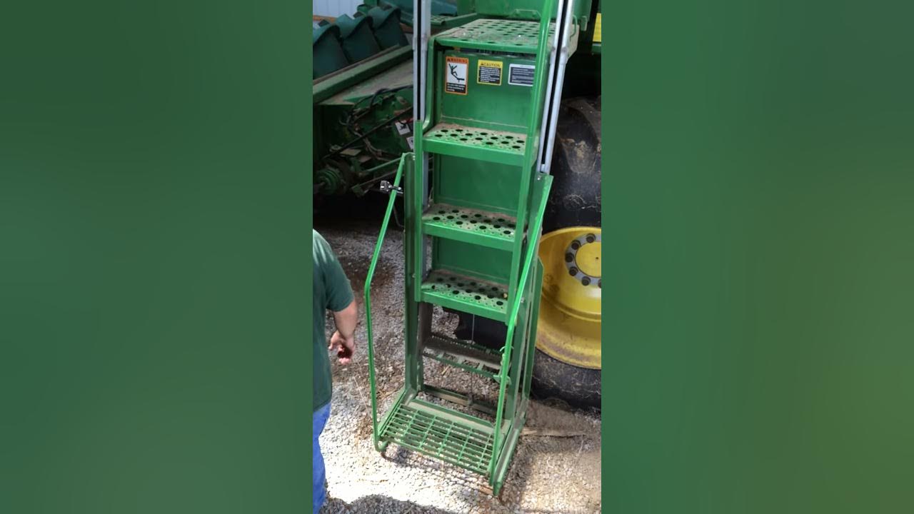 Handicap combine lift on John Deere 9510 that I designed YouTube