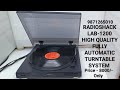 RADIOSHACK LAB-1200 FULLY AUTOMATIC TURNTABLE SYSTEM Price - 8000/- Only Contact No - 9871265010