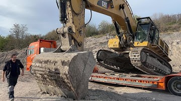 Loading & Transporting The Caterpillar 385C Excavator On Site - Sotiriadis/Labrianidis Mining - 4k
