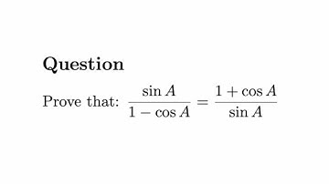 Proof - Trigonometric Identity (Quick Exercise 14)
