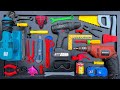 Collection of Repair Tools, Electric Drill, Electric Saw, Hammer With Wriench, Pliers, Hacksaw