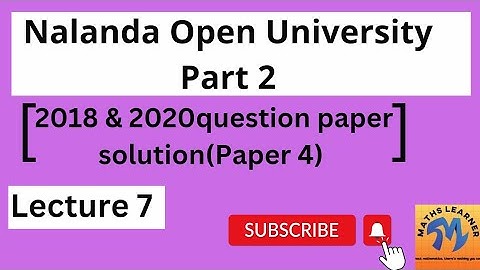 NOU BSc Mathematics Part 2| 2018 & 2020 question paper solution| Maths Learner by Kirti|