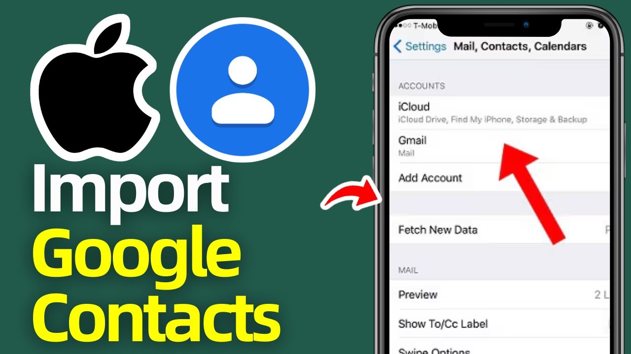 How to Import Google Contacts to iPhone 16 | Import Contacts From Gmail ...