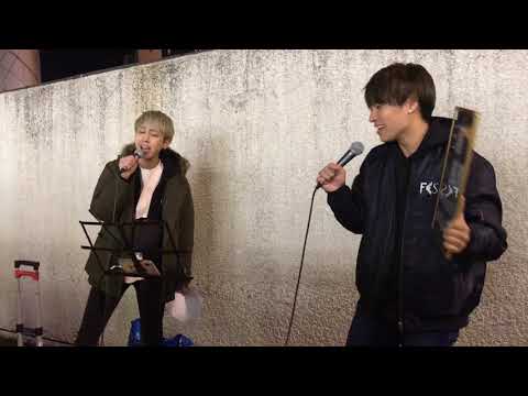 三浦風雅×Kenshin 『 桜 / コブクロ』2019.3.24 横浜路上ライブ 歌うま✩.*˚是非聴いて欲しい！！