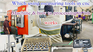 Which using measuring tools in CNC Machine &how to processing in job work #cnc #telugu #jobs