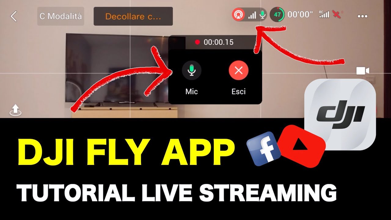 TUTORIAL DJI FLY APP LIVE STRAMING FACEBOOK E YOUTUBE YouTube
