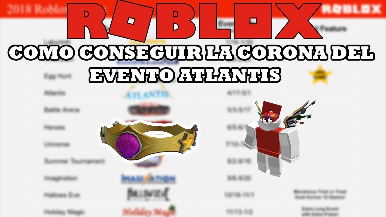 COMO CONSEGUIR CORONA TIARA !GRATIS! ROBLOXEVENTO ATLANTIS 2018 YouTube