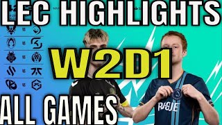 LEC Highlights Week 2 Day 1 ALL GAMES | LEC Winter W2D1