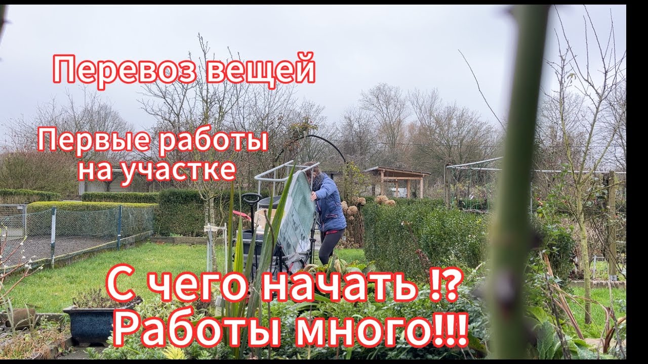 VLOG 2: Огород в ГЕРМАНИИ, Первые работы на участке, Перевоз вещей ...