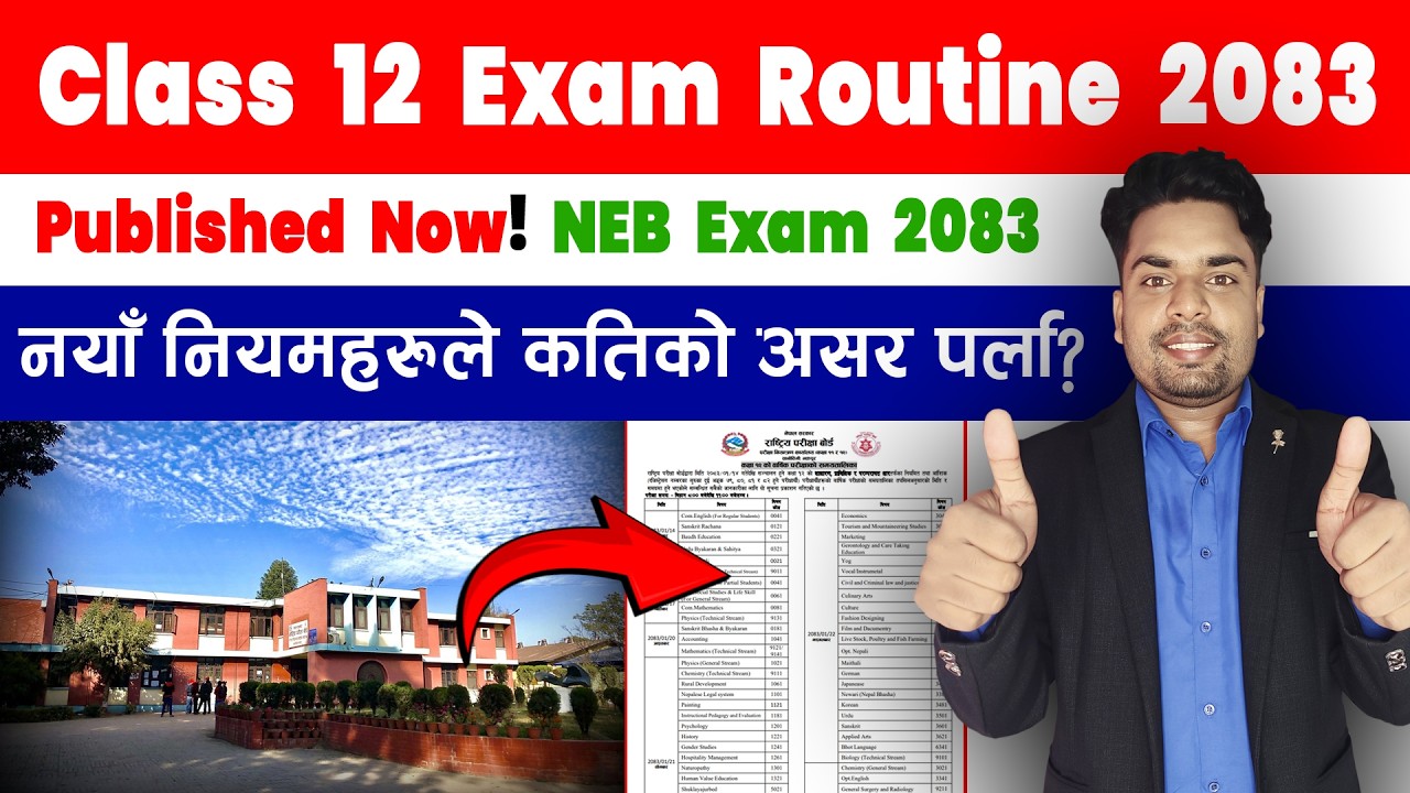 Class 12 Exam Routine 2083 | Class 12 Exam Update 2083 | NEB Class 12 ...