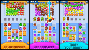 Fruit Sort Juice Puzzle Mobile Game | Gameplay Android