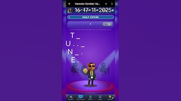 Hamster kombat| Dev Game |Daily Cipher |Solve 1000% |16-17-11-2025| #hamsterkombat |