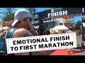 Emotional marathon finish for first timer | Sunshine Coast Marathon 2021