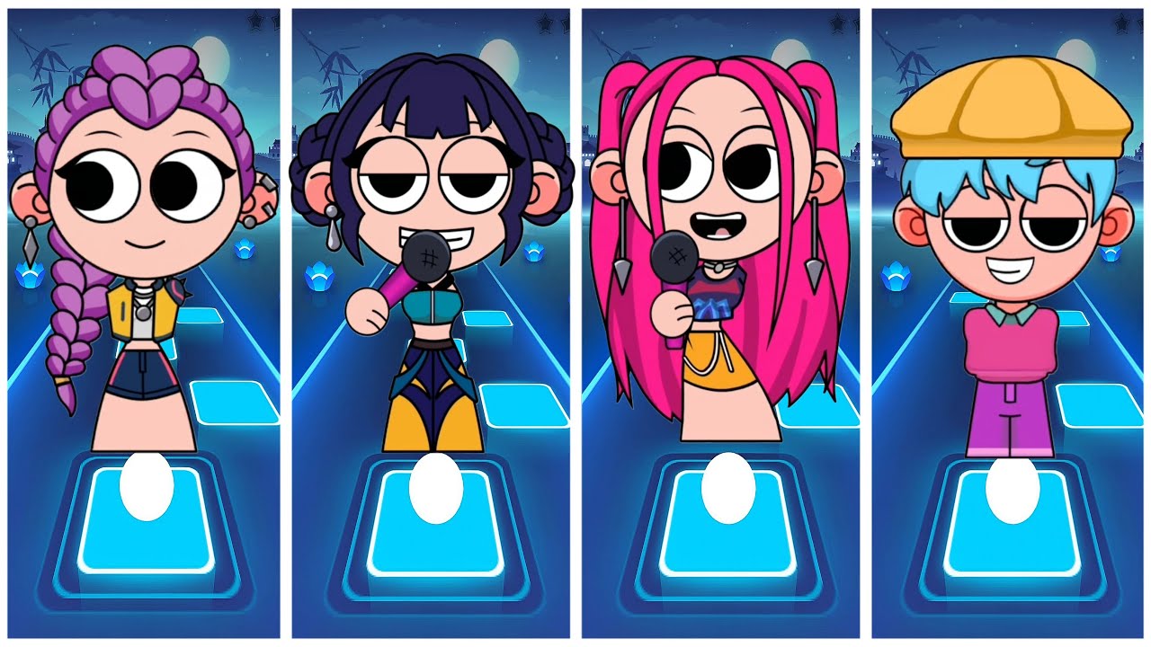 Kpop Demon Hunters 🆚 SAJA Boys 🎮 Tiles Hop EDM RUSH