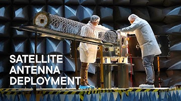Giant Satellite Antenna Deployment Test | Slow Motion