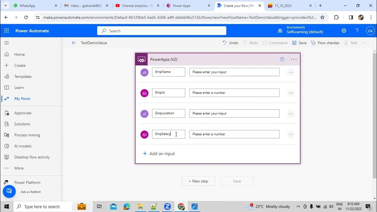 70.How to insert data into SharePoint list using Power Apps trigger in ...