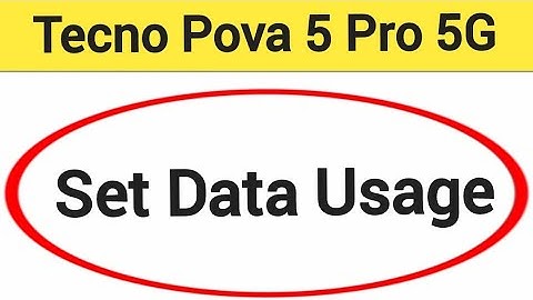 How to set data usage, Tecno Pova 5 Pro 5G me data limit Kaise lagaen