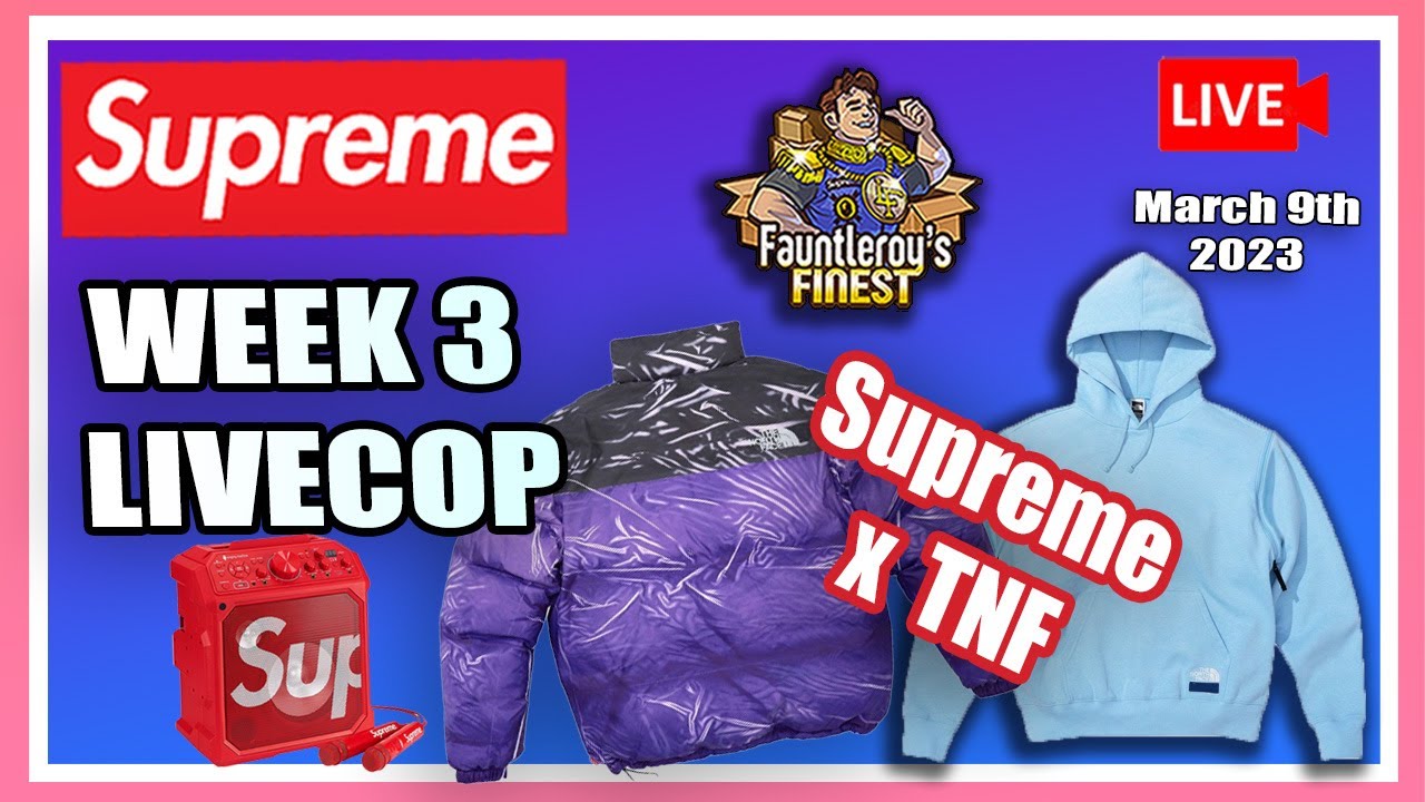 SUPREME WEEK 3 LIVE COP!! Supreme x TNF part 2 YouTube