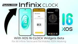 تحديث ساعة نظام التشغيل XOS 16 من إنفينيكس مع أدوات الساعة لجميع هواتف إنفينيكس وتكنو وإيتل screenshot 1