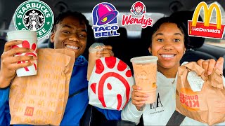 LETTING THE PERSON IN FRONT OF US DECIDE WHAT WE EAT FOR 24 HOURS *BREAKFAST EDITION*